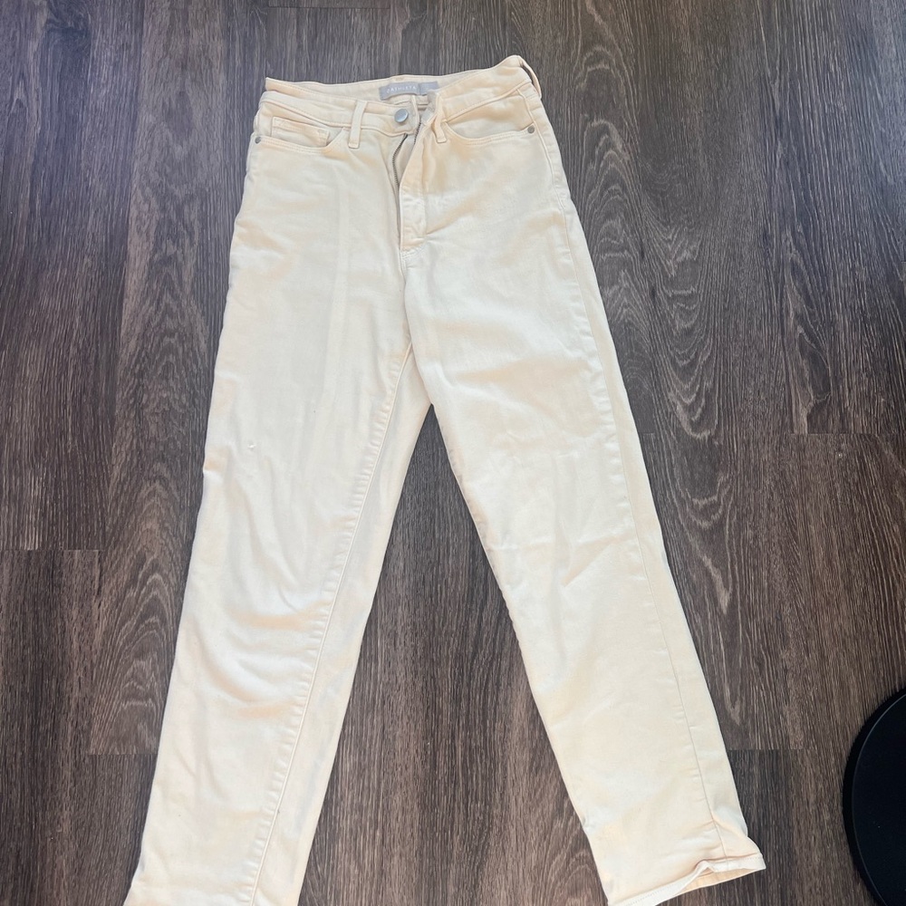 Pastel yellow athleta Straight-Leg Jeans